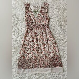 Max Studio Y2K Milkmaid Fairy Whimsy Cottage Peasant Prairie Floral Midi Dress S